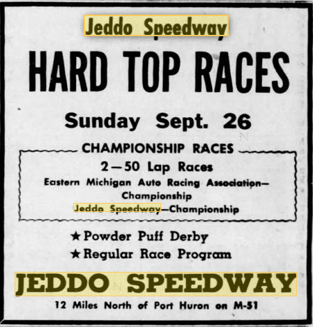 Jeddo Speedway - Sep 24 1954